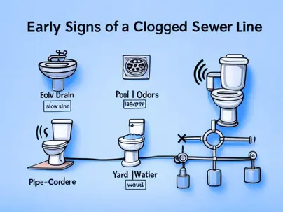 Graphic Showing Clogs In Sewer Line